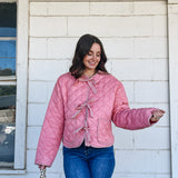 Pink Bow Tie Quilt Jacket