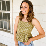 Gingham Pattern Top