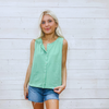 Button Up Tank - pistachio