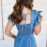 Denim Sweet Ruffle Dress