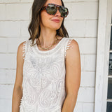 Crochet Embroidery Tank