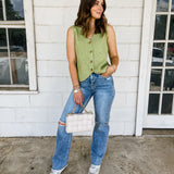 High Rise Slim Wide Leg