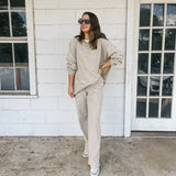 Striped Fleece Lounge Pants
