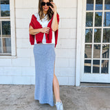 Heather Gray Maxi Skirt