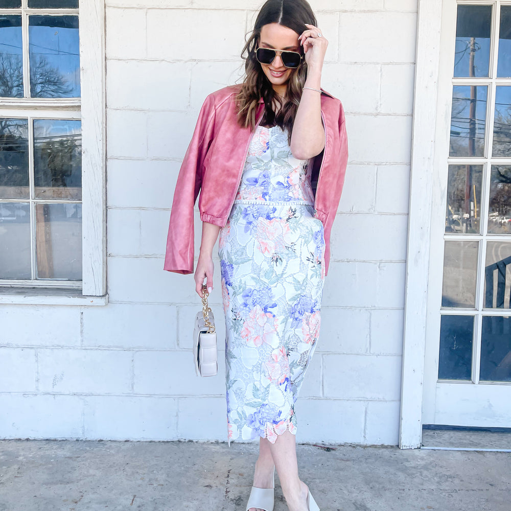 
                      
                        Floral Lace Midi Skirt Set
                      
                    
