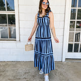 The Blues Striped Maxi Dress