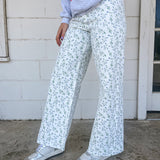 Floral Print Denim