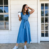 Denim Sweet Ruffle Dress