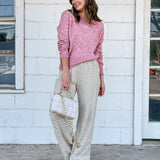 Dot Knit Blush Sweater