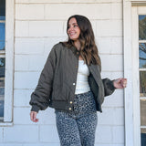 Quilted Bomber Jacket