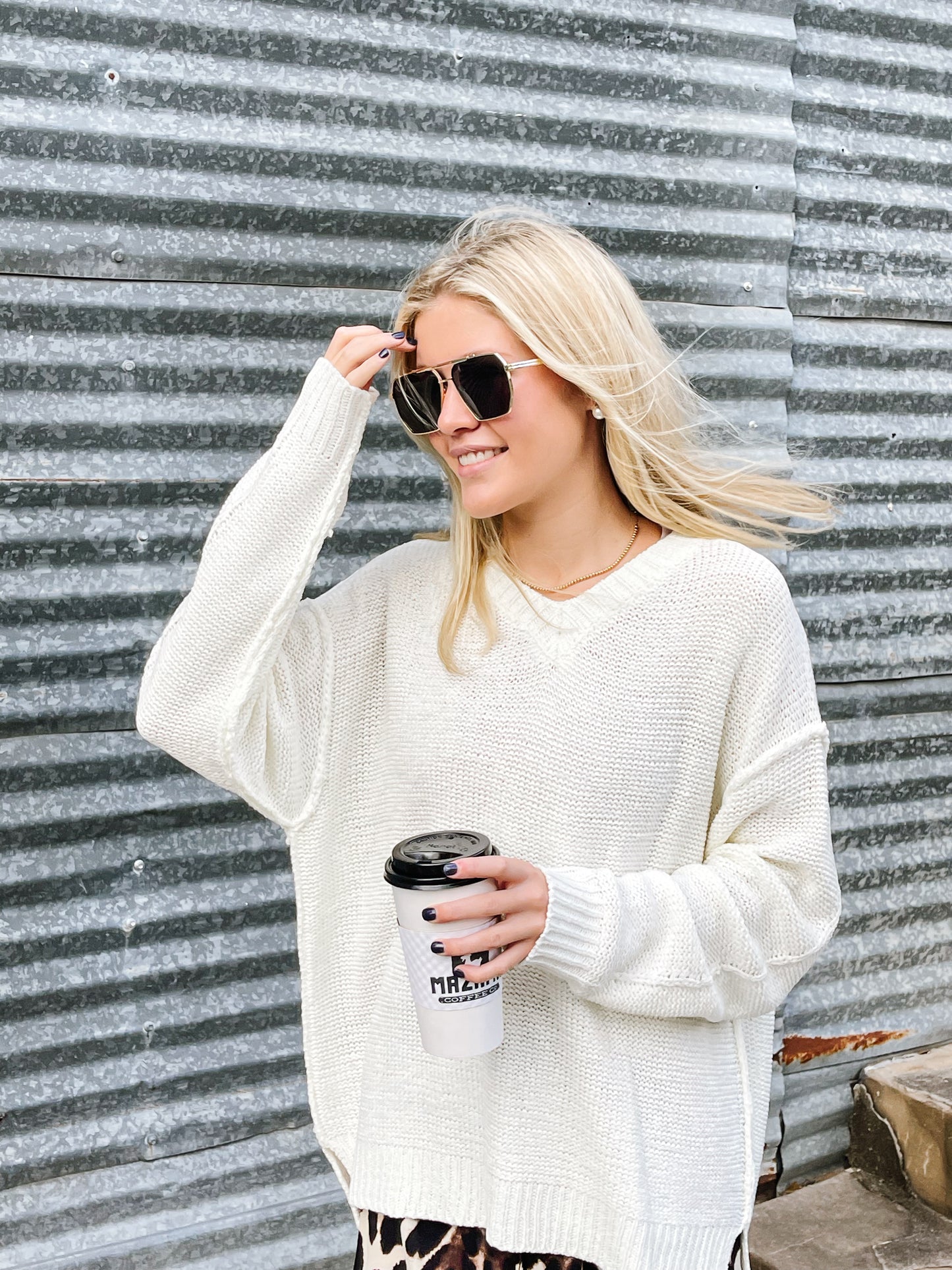 Oversized Cream Sweater