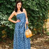 Dusty Blue Dot Dress