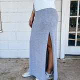 Heather Gray Maxi Skirt