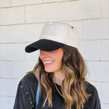 Neutral Vintage Football Trucker