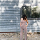 Bandeau Top & Wide Pants Set