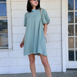 Puff Sleeve Mini Dress