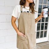 Denim Taupe Mini Dress
