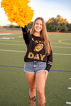 GameDay Knit Sequin Sweater - black