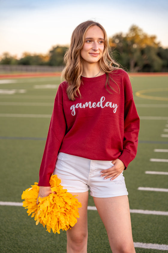 Sequin Scrip GameDay Sweater