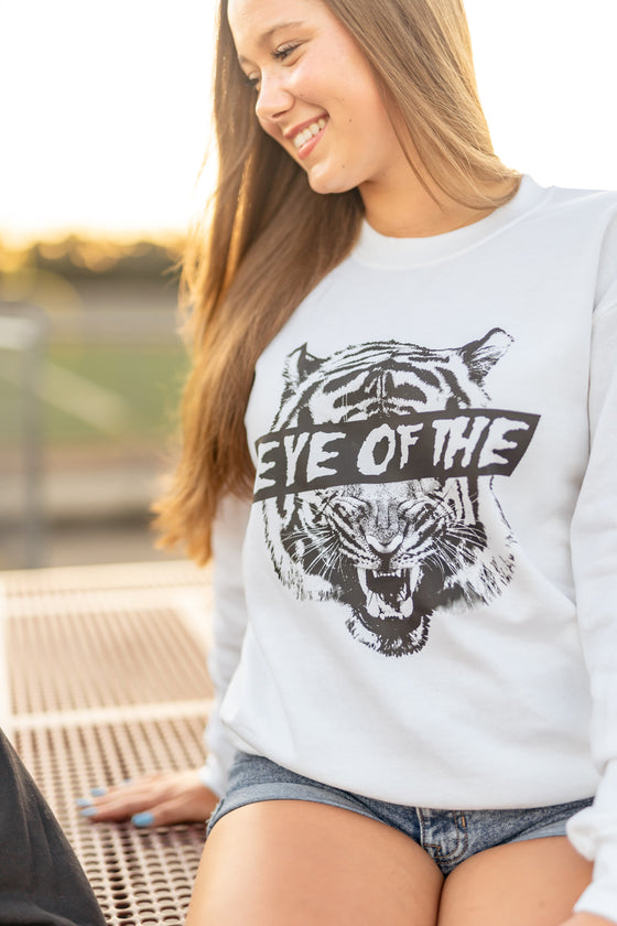 Eye of the Tiger Sweatshirt - white