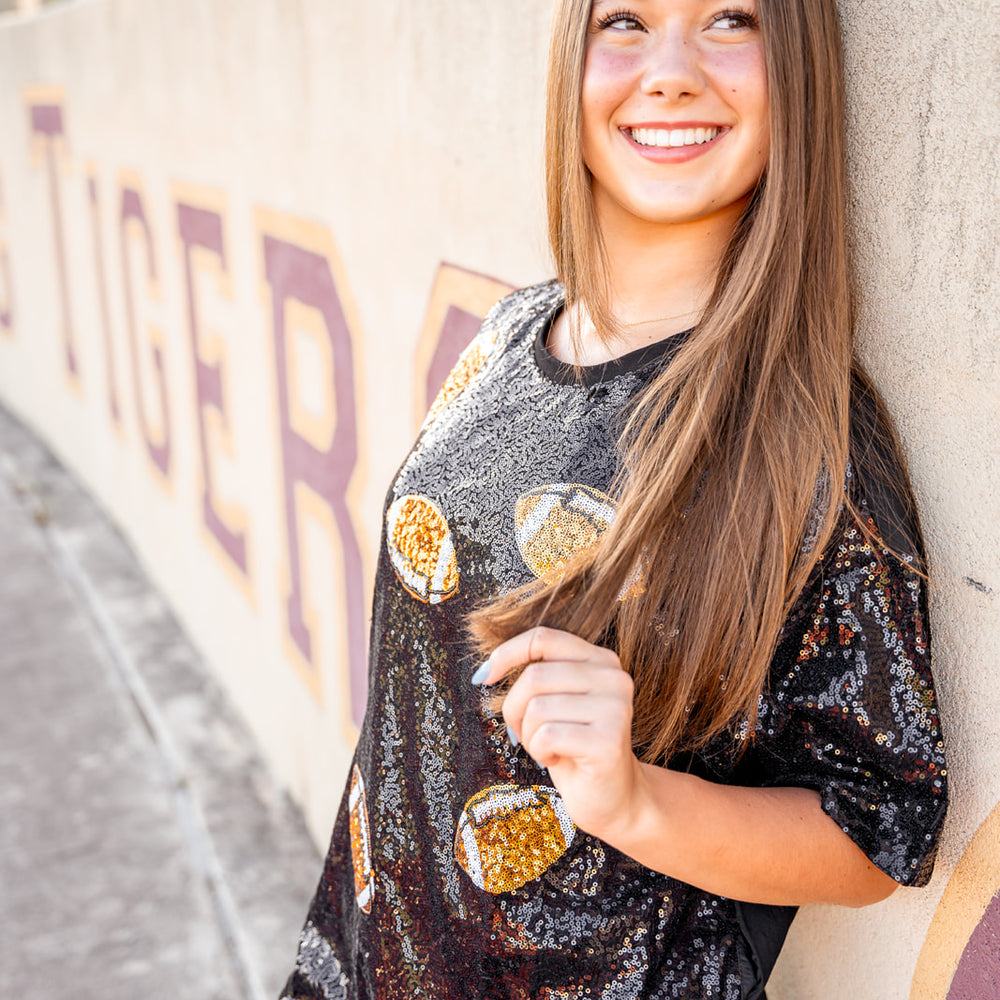 
                      
                        All Football Sequin Dress
                      
                    