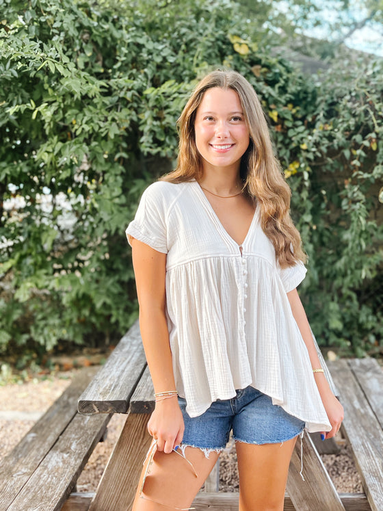 Button Up Flow Blouse