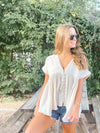 Button Up Flow Blouse