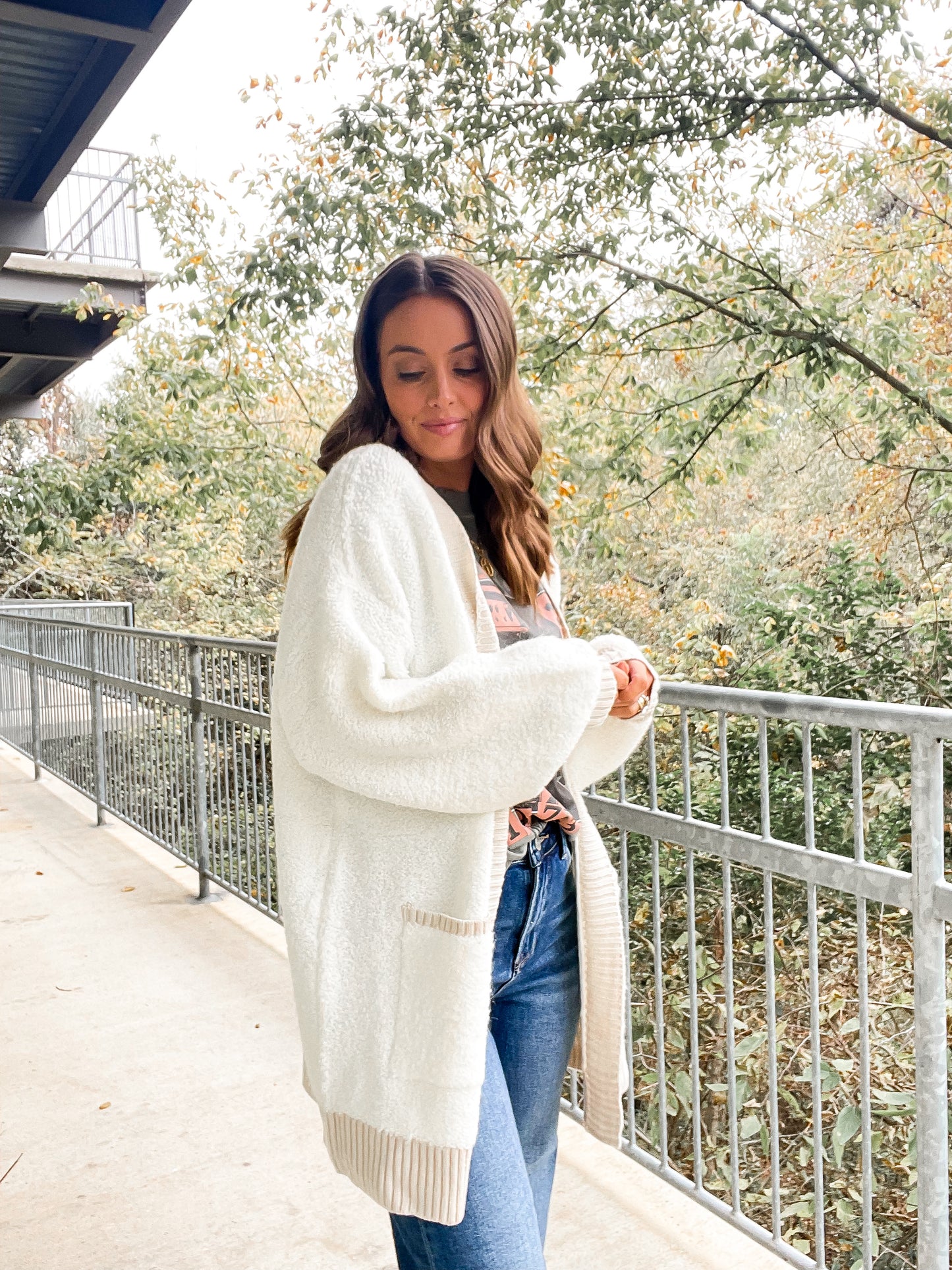 White Trimmed Cardigan
