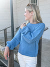 Open Knit Sky Sweater