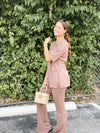 Ruffle Hem Set - Chestnut