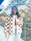 Checkered Button Jacket