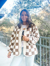 Checkered Button Jacket