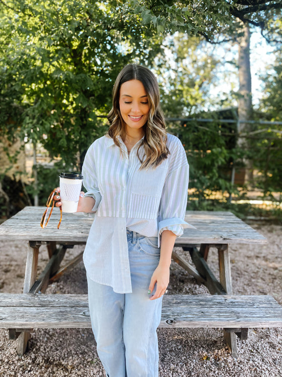 Candy Stripe Button Up