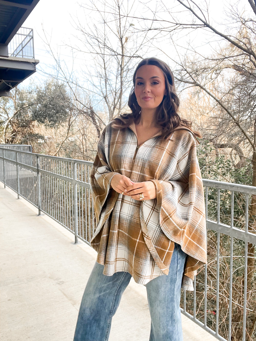 Plaid Poncho