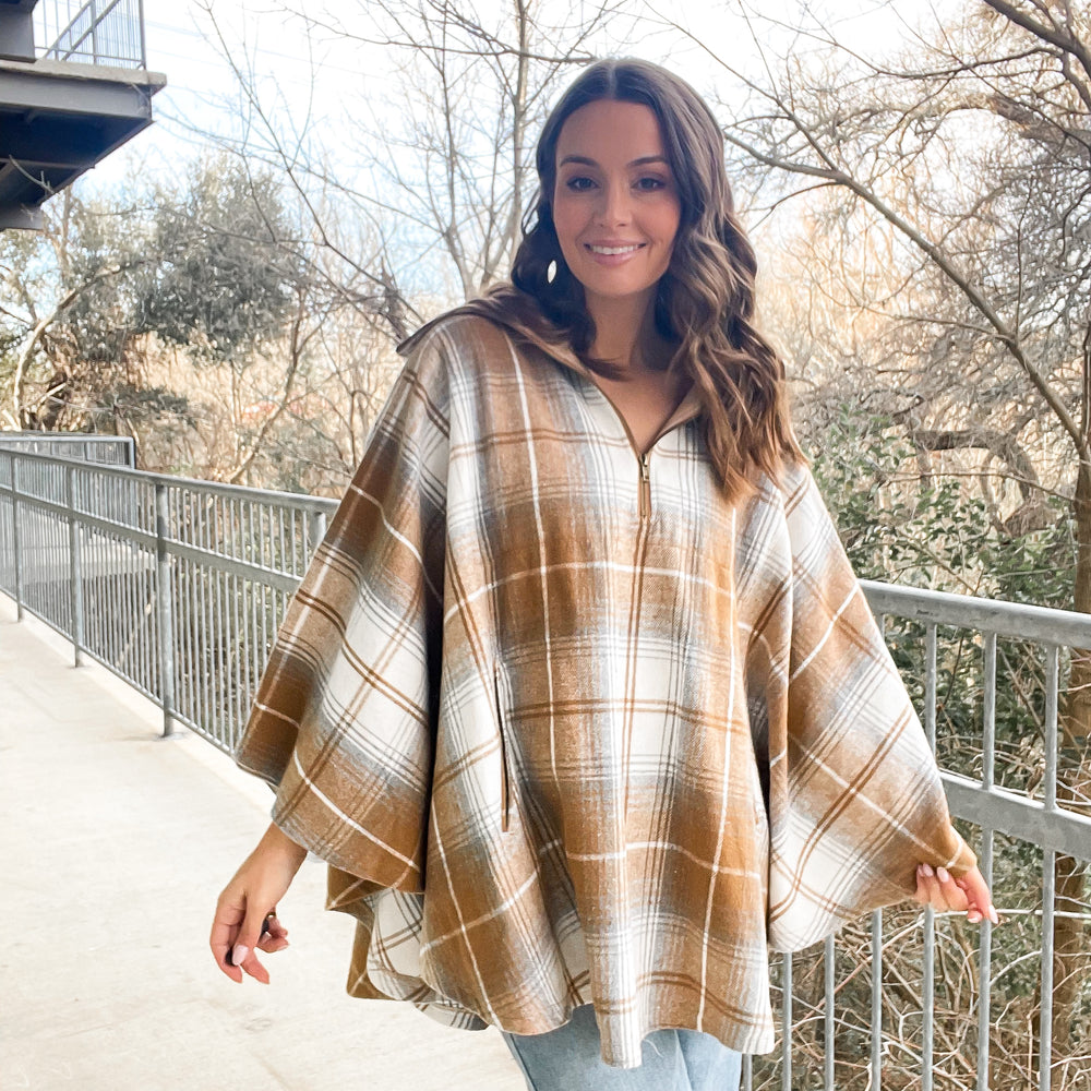 
                      
                        Plaid Poncho
                      
                    