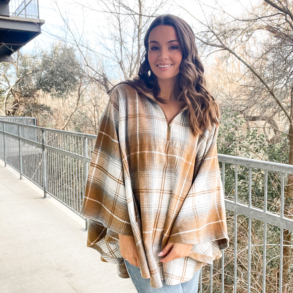 
                      
                        Plaid Poncho
                      
                    