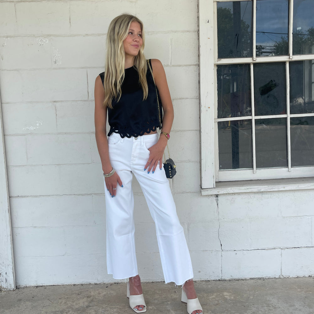 
                      
                        High Rise Crop Wide Leg - White
                      
                    