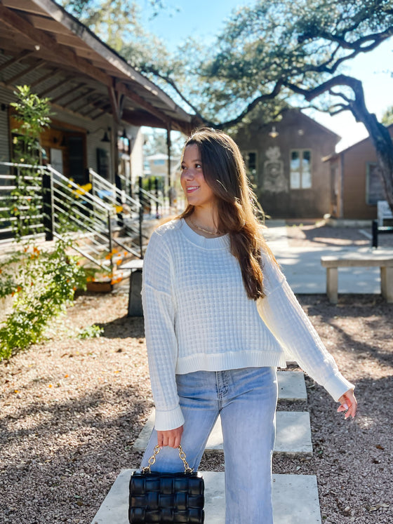 Waffle Knit Sweater