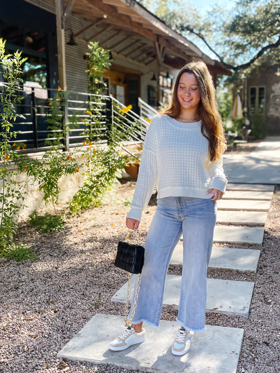 Waffle Knit Sweater