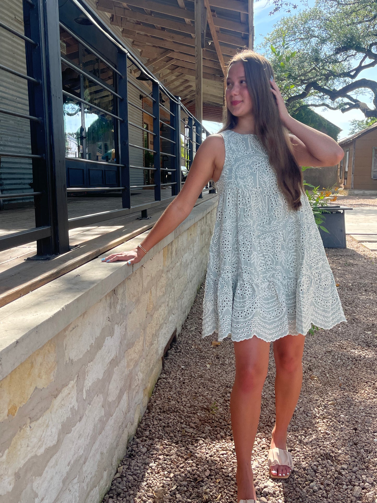 Lace Sage Dress