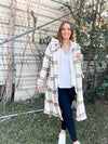 Hoodie Plaid Long Jacket