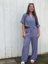 Soft Blue Linen Set