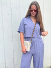 Soft Blue Linen Set