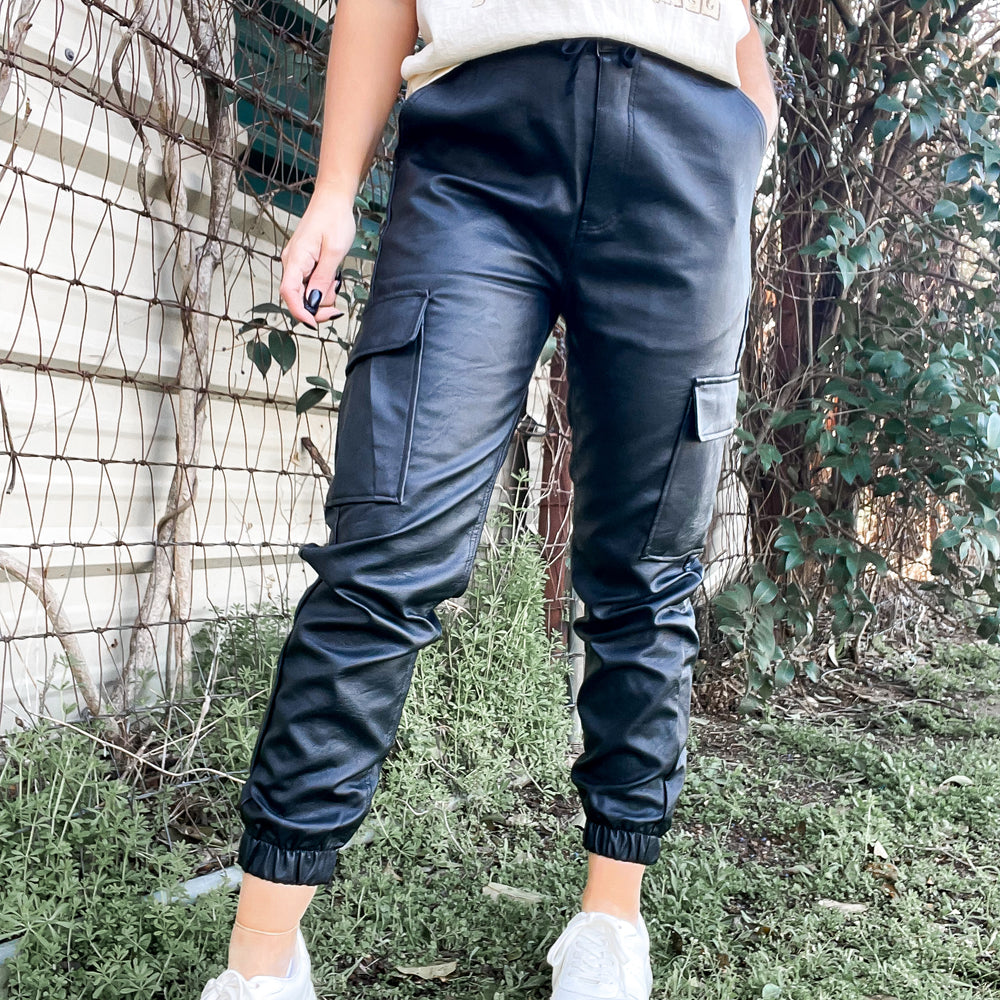 
                      
                        Leather Joggers
                      
                    