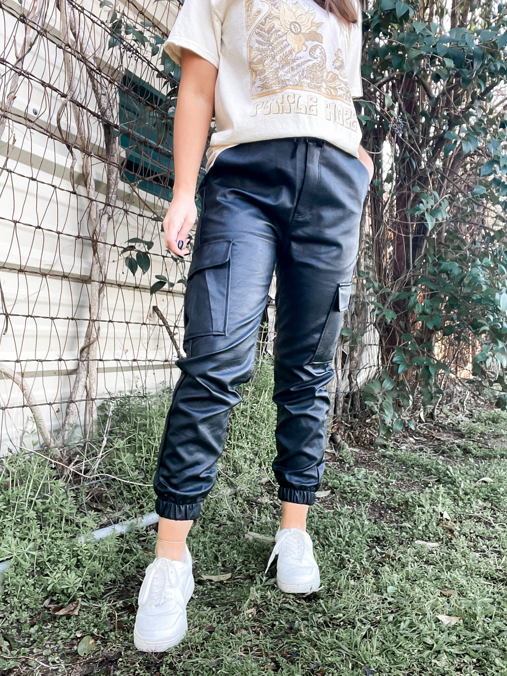 Leather Joggers