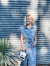 Acid Washed Denim Midi Dress