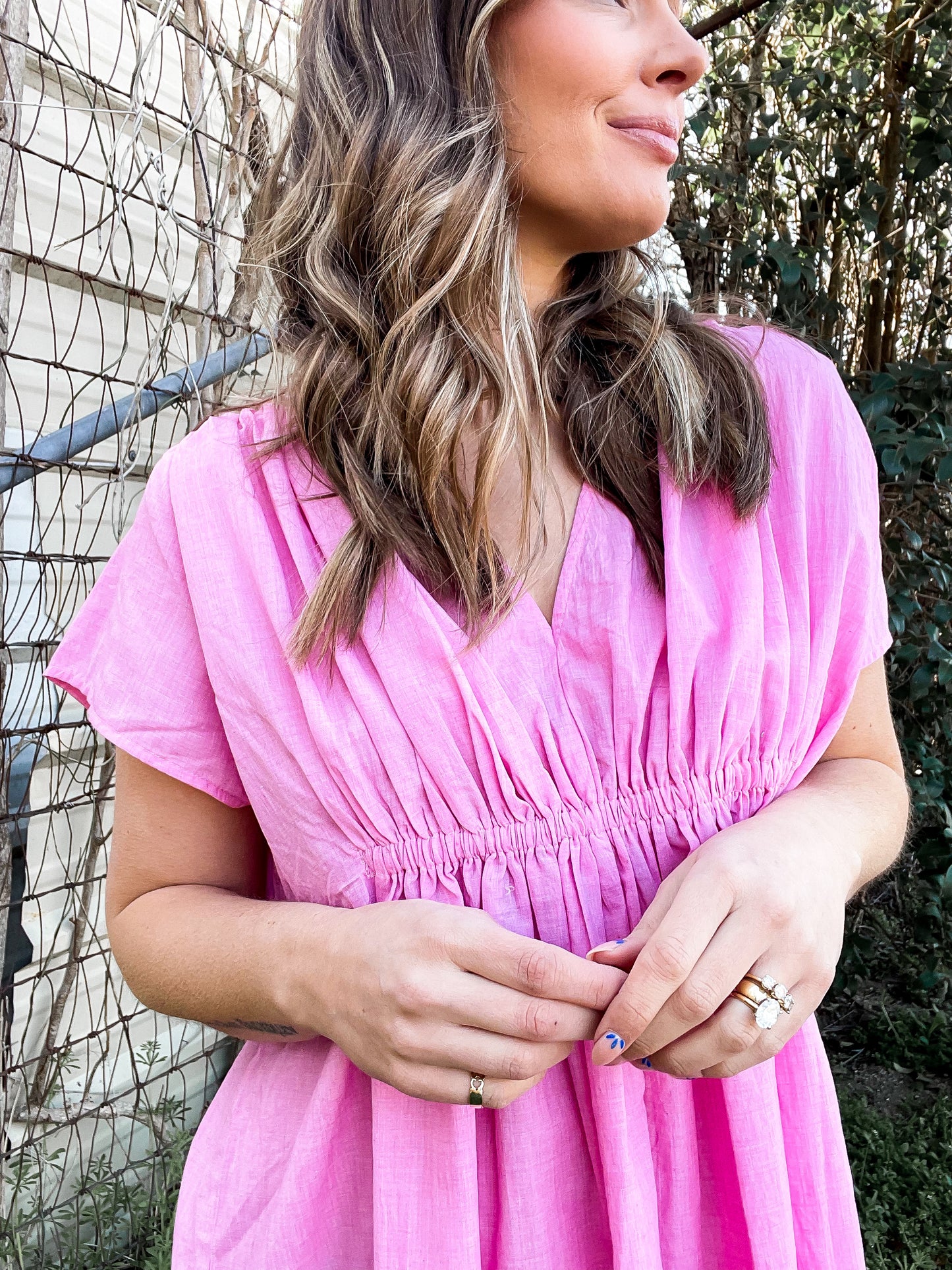 Fuchsia Pink Cover Up