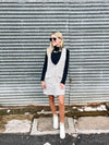 Tweed Button Mini Dress