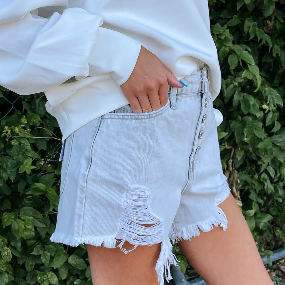 
                      
                        High Rise Heavy Distressed Short
                      
                    