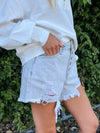 High Rise Heavy Distressed Short